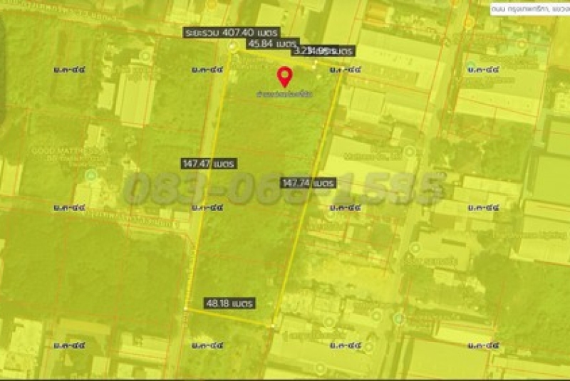 ขายที่ดินทำเลทองถนนกรุงเทพ (เนื้อที่ 5-2-0 ไร่ รวมเป็นเงิน 154 ล้านบาท ) แขวงหัวหมาก เขตบางกะปิ กรุงเทพฯ