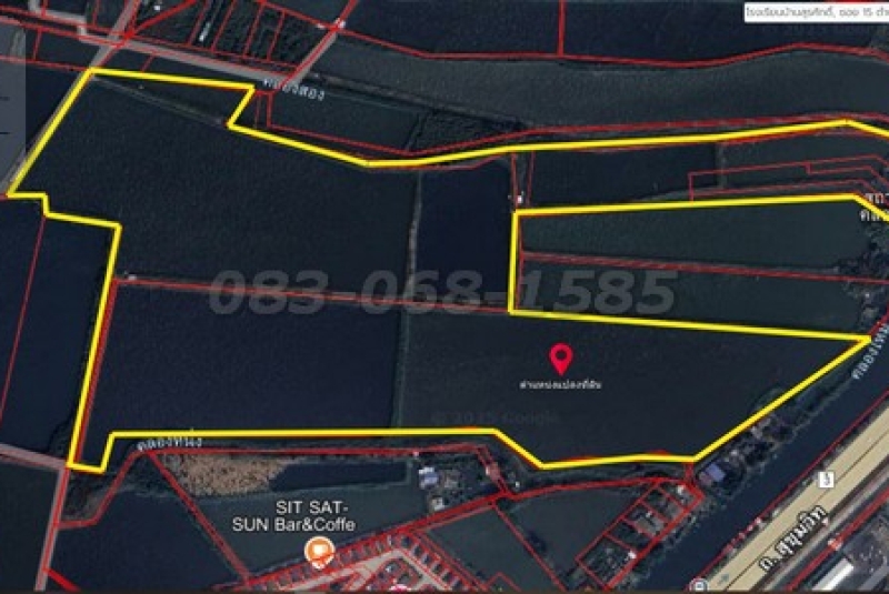 ขายถูกมากที่ดินเปล่าผังสีเหลือง ถนนบางนาตราด กม.19 เนื้อที่ 107-3-99 ไร่ ขายไร่ละ 3 ล้านบาท บางพลี สมุทรปราการ
