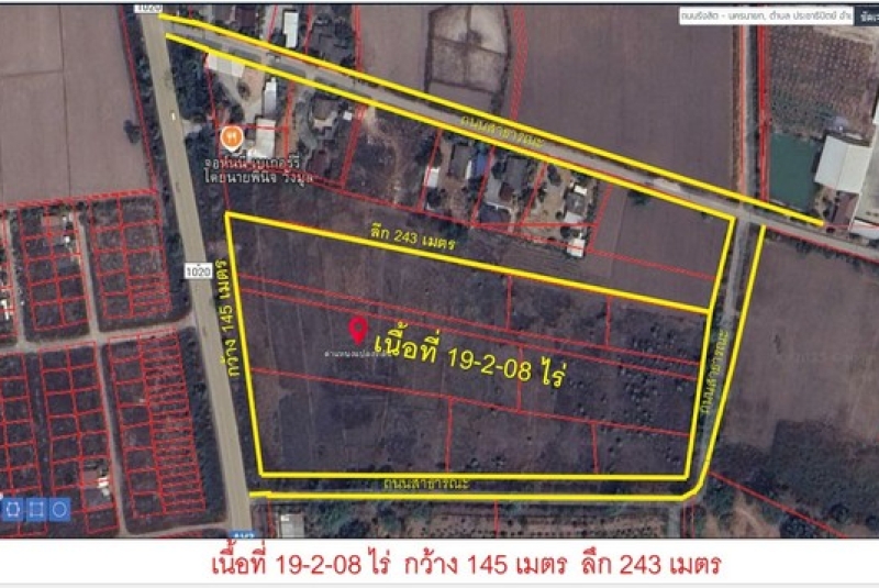 ขายถูกมากที่ดินทำเลทอง ติดถนนหลักเชียงราย-พะเยาว์ เนื้อที่ 19-2-08 ไร่ ขาย ไร่ละ 1.2 ล้าน อ.เมือง จ.เชียงราย
